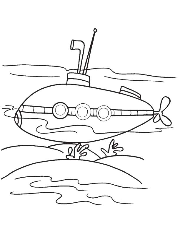Dibujo para colorear: Submarine (Transporte) #137715 - Dibujos para Colorear e Imprimir Gratis