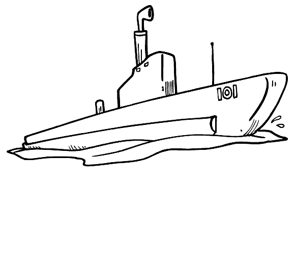 Dibujo gratuito Submarino #137707 de la coleccion Transporte para imprimir