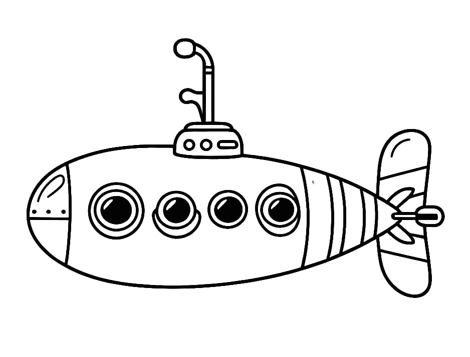 Dibujo gratuito Submarino #206197 de la coleccion Transporte para imprimir