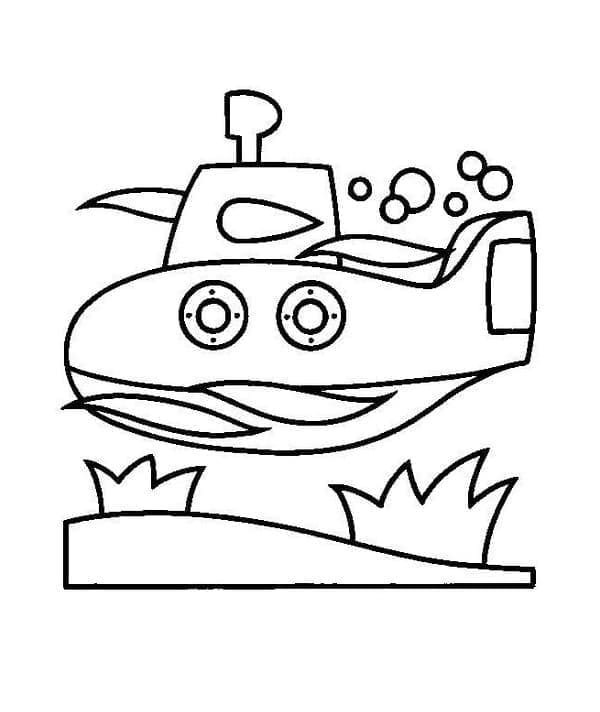 Dibujo gratuito Submarino #206207 de la coleccion Transporte para imprimir