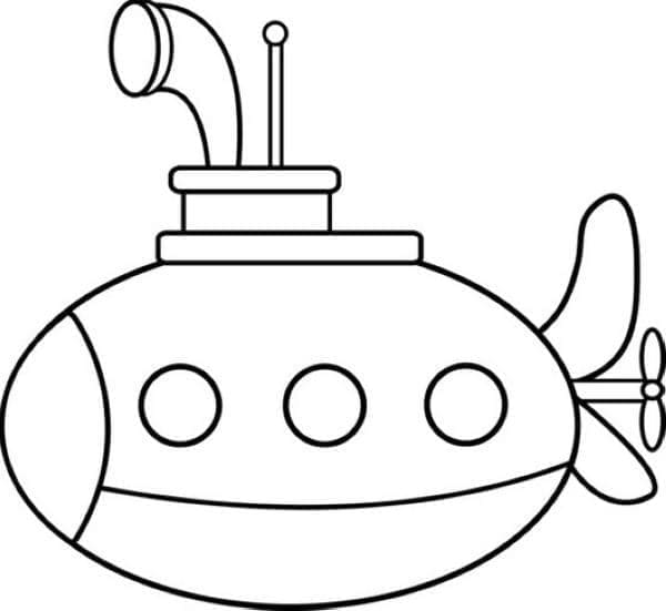 Dibujo gratuito Submarino #206212 de la coleccion Transporte para imprimir
