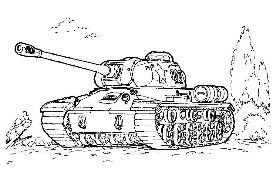 Dibujo para colorear: Tank (Transporte) #138001 - Dibujos para Colorear e Imprimir Gratis