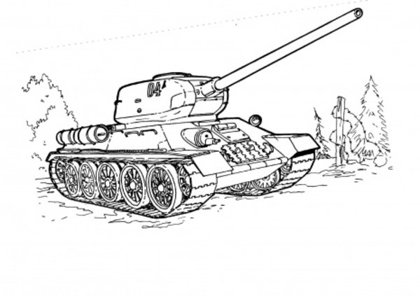 Dibujo para colorear: Tank (Transporte) #138027 - Dibujos para Colorear e Imprimir Gratis