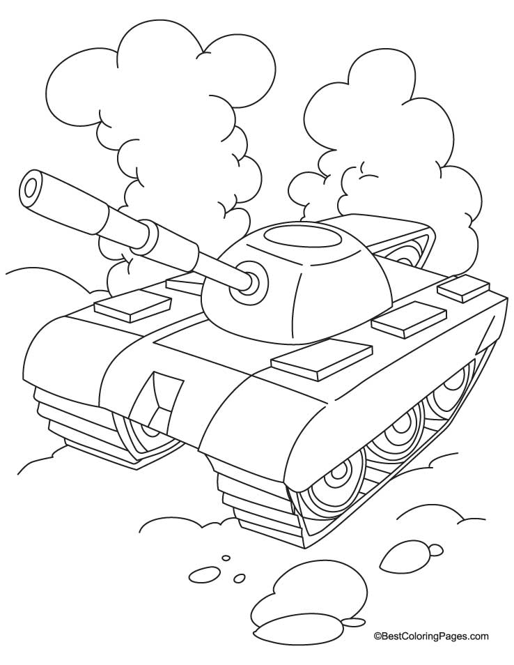 Dibujo para colorear: Tank (Transporte) #138045 - Dibujos para Colorear e Imprimir Gratis