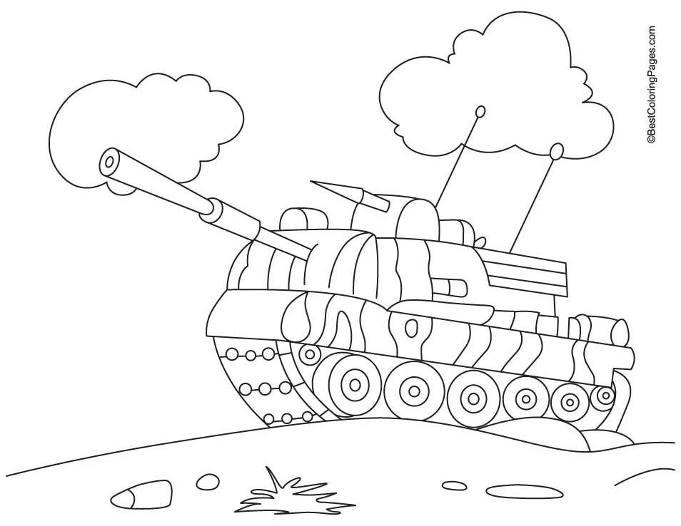 Dibujo para colorear: Tank (Transporte) #138088 - Dibujos para Colorear e Imprimir Gratis