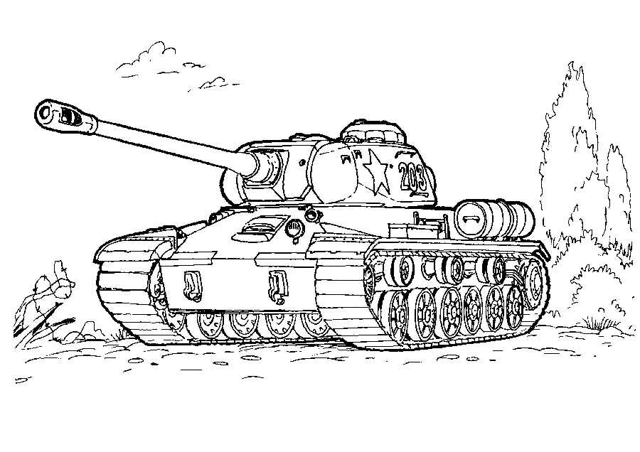 Dibujo para colorear: Tanque (Transporte) #138001 - Dibujos para Colorear e Imprimir Gratis
