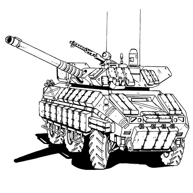 Dibujo para colorear: Tanque (Transporte) #138055 - Dibujos para Colorear e Imprimir Gratis