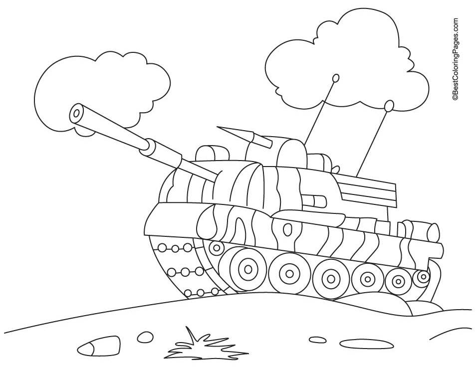 Dibujo para colorear: Tanque (Transporte) #138088 - Dibujos para Colorear e Imprimir Gratis