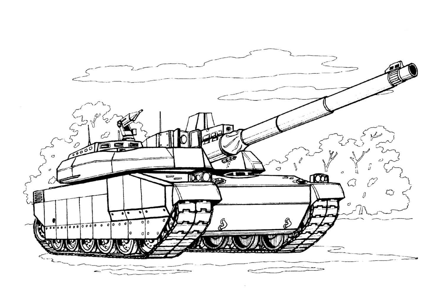 Dibujo para colorear: Tanque (Transporte) #192644 - Dibujos para Colorear e Imprimir Gratis