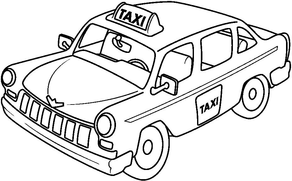 Dibujo para colorear: Taxi (Transporte) #137192 - Dibujos para Colorear e Imprimir Gratis