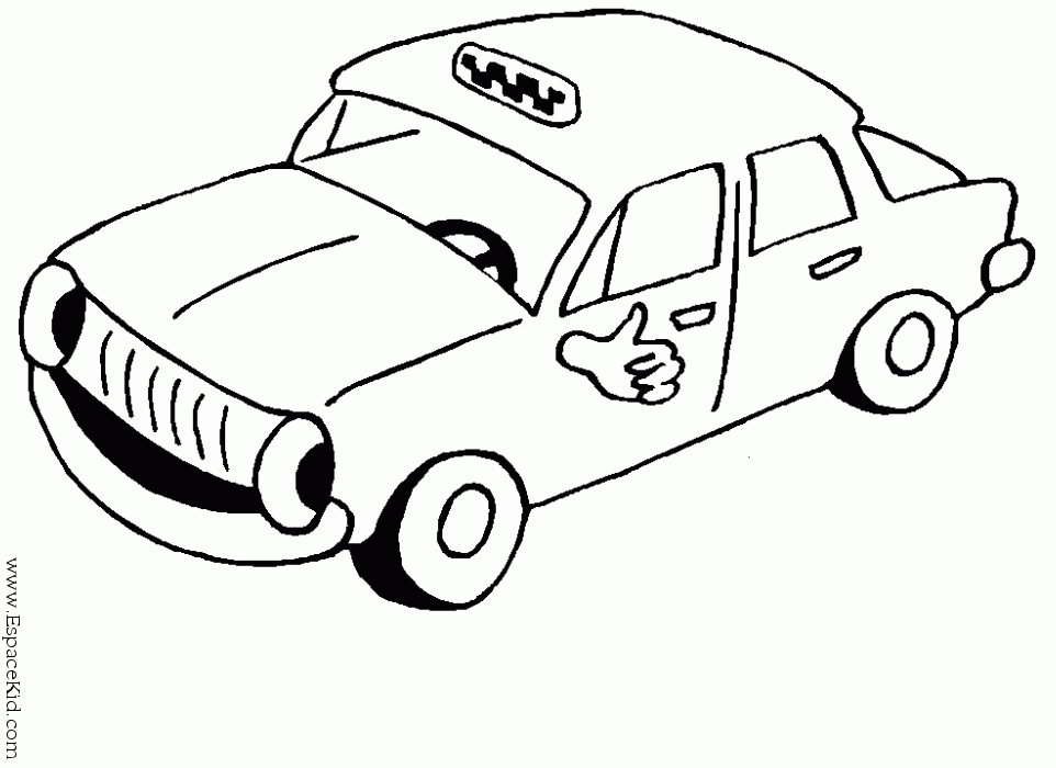 Dibujo para colorear: Taxi (Transporte) #137196 - Dibujos para Colorear e Imprimir Gratis