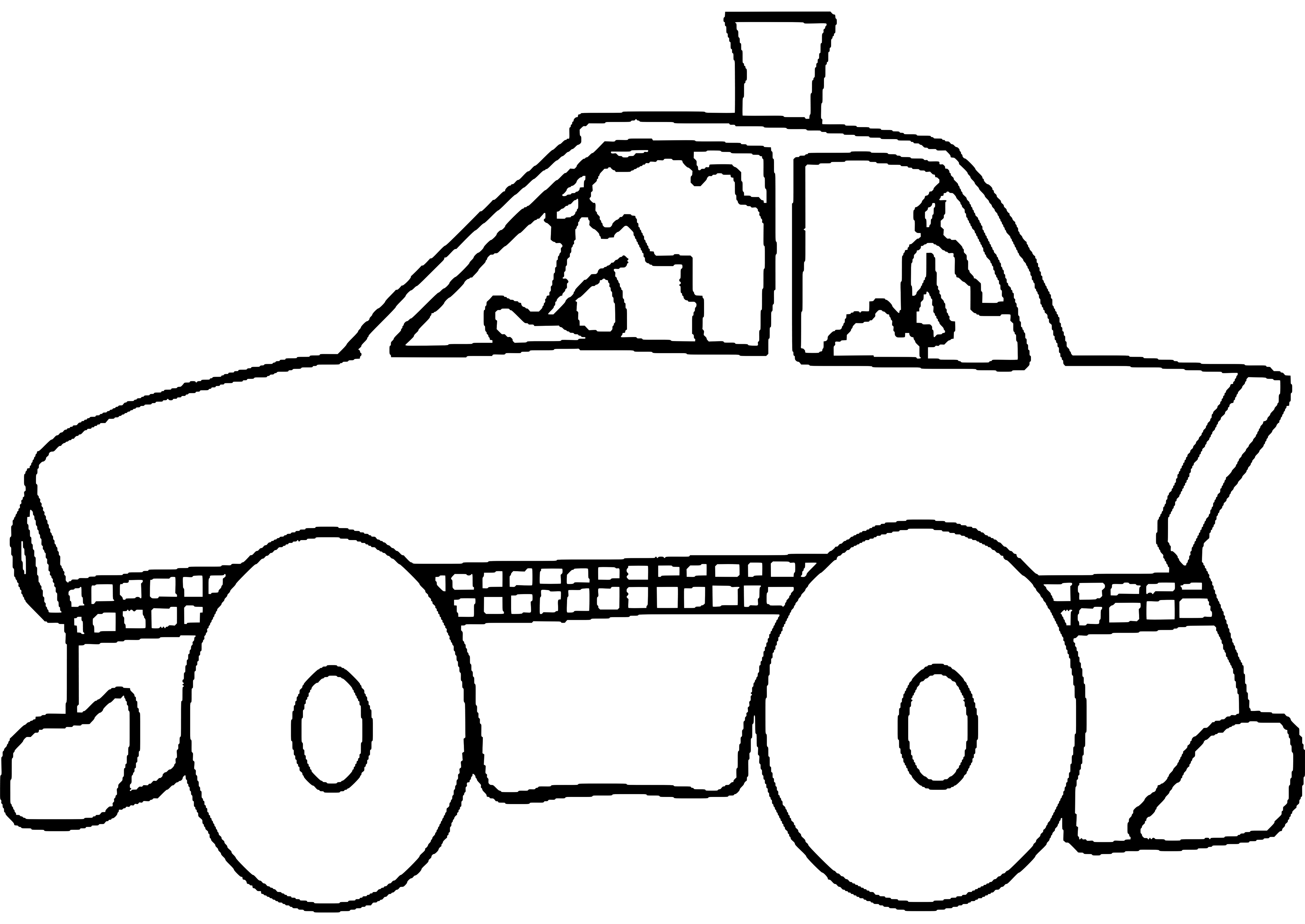 Dibujo para colorear: Taxi (Transporte) #137210 - Dibujos para Colorear e Imprimir Gratis