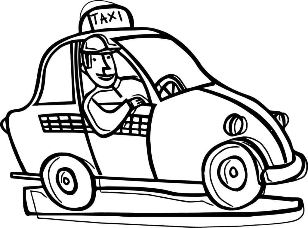 Dibujo gratuito Taxi #204439 de la coleccion Transporte para imprimir