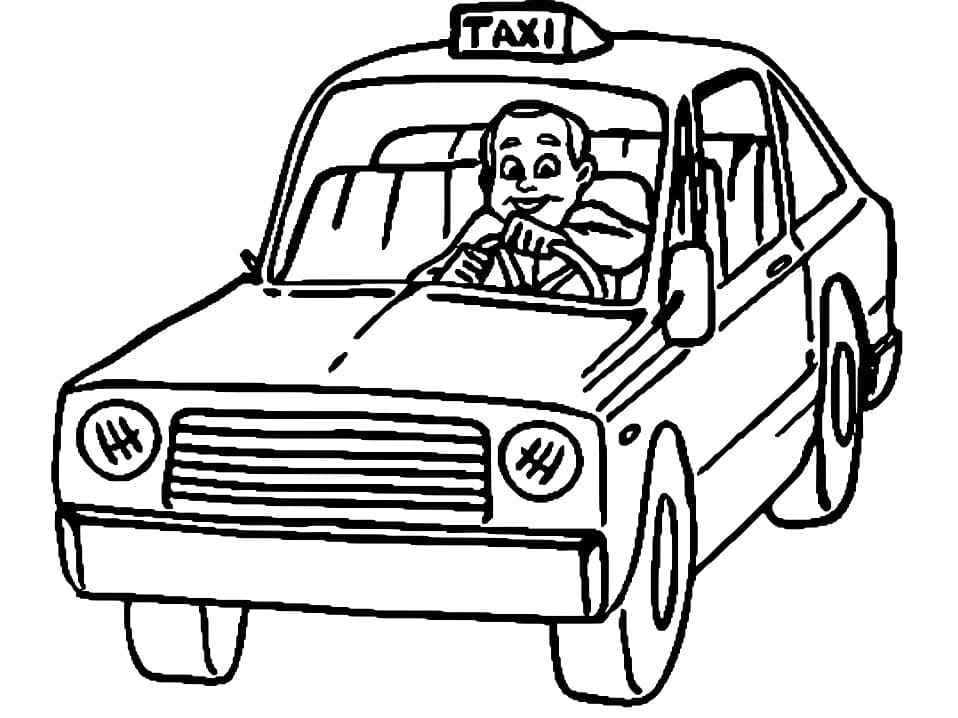 Dibujo gratuito Taxi #204440 de la coleccion Transporte para imprimir