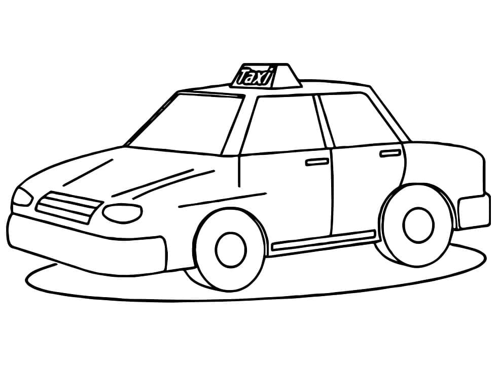 Dibujo para colorear: Taxi (Transporte) #204441 - Dibujos para Colorear e Imprimir Gratis