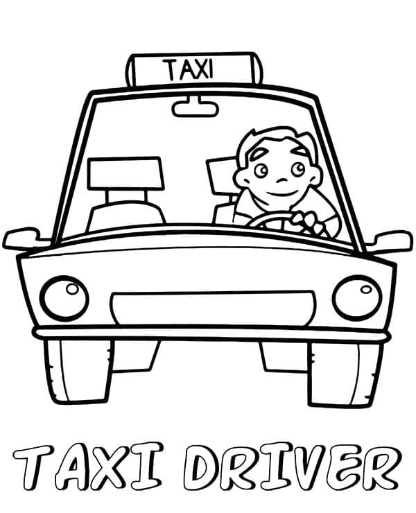 Dibujo gratuito Taxi #204462 de la coleccion Transporte para imprimir