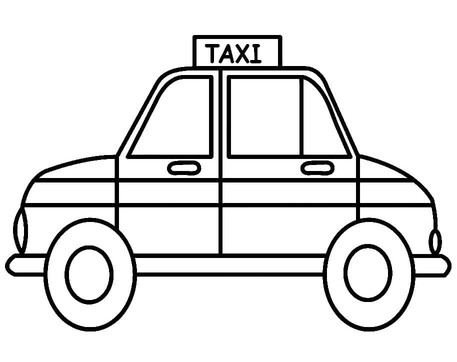 Dibujo para colorear: Taxi (Transporte) #204465 - Dibujos para Colorear e Imprimir Gratis
