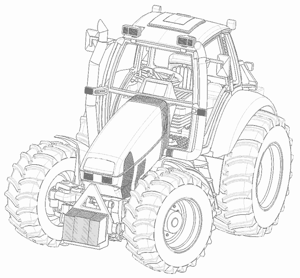 Dibujo para colorear: Tractor (Transporte) #141937 - Dibujos para Colorear e Imprimir Gratis
