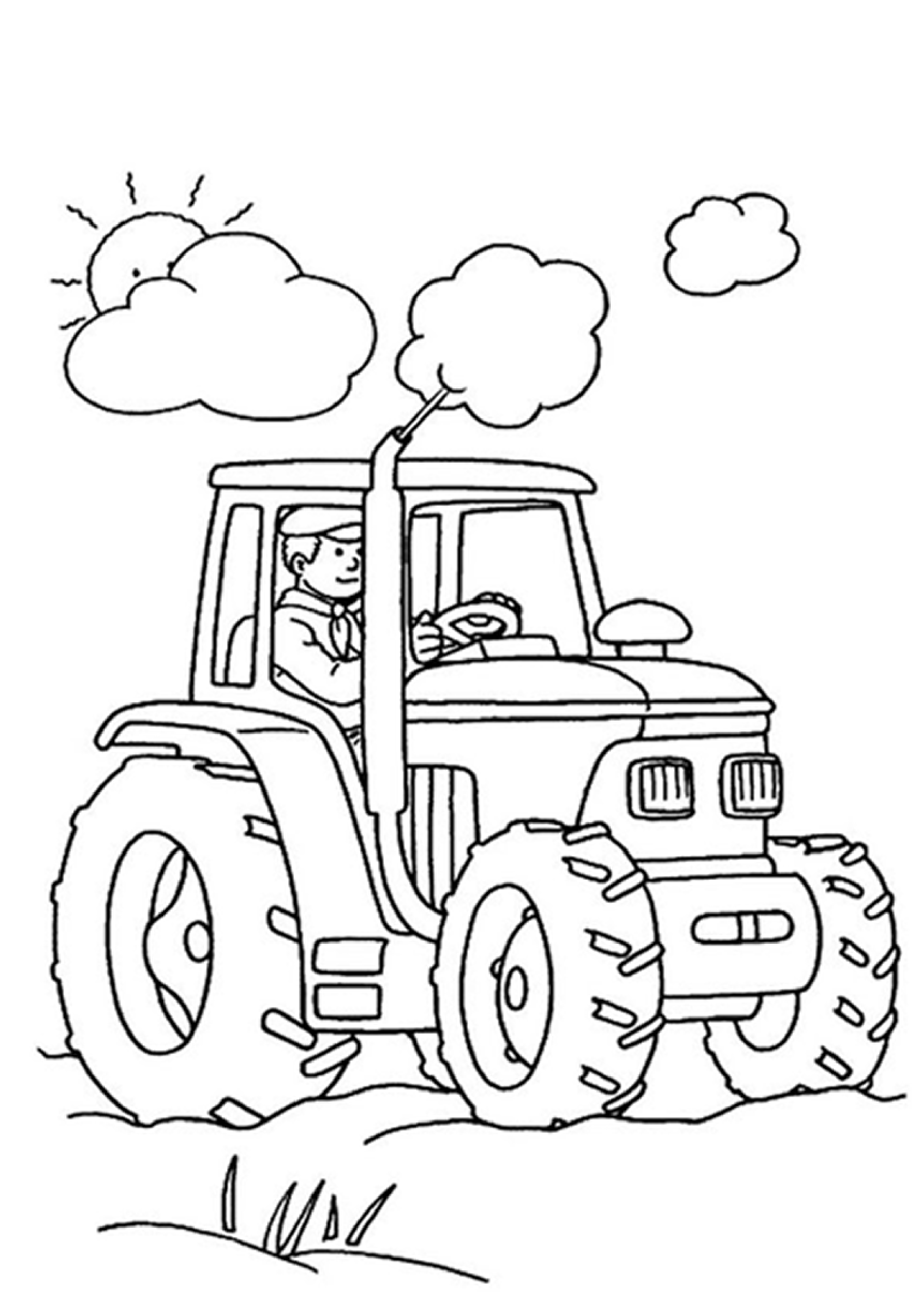 Dibujo para colorear: Tractor (Transporte) #141939 - Dibujos para Colorear e Imprimir Gratis