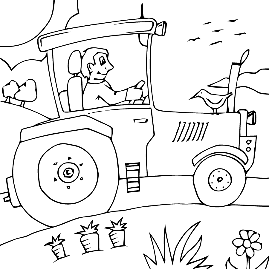 Dibujo para colorear: Tractor (Transporte) #141940 - Dibujos para Colorear e Imprimir Gratis