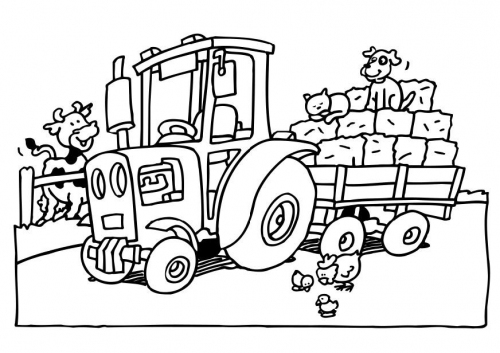Dibujo para colorear: Tractor (Transporte) #141952 - Dibujos para Colorear e Imprimir Gratis