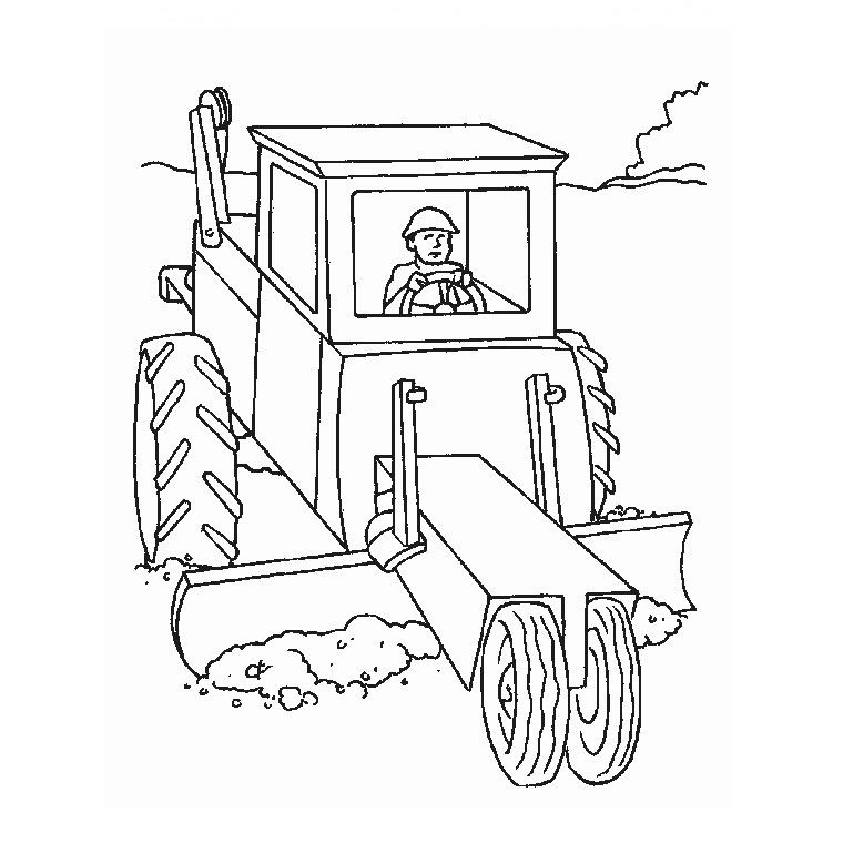 Dibujo para colorear: Tractor (Transporte) #141956 - Dibujos para Colorear e Imprimir Gratis