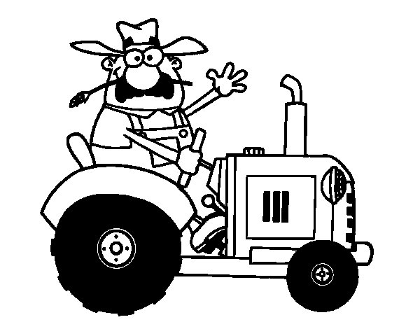 Dibujo para colorear: Tractor (Transporte) #141957 - Dibujos para Colorear e Imprimir Gratis