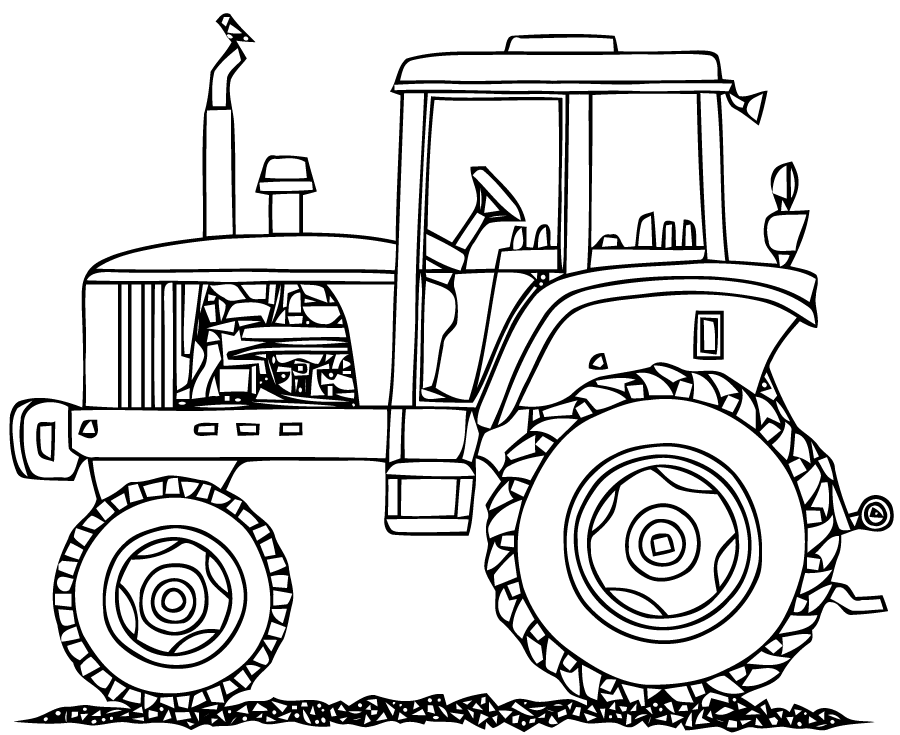 Dibujo para colorear: Tractor (Transporte) #141973 - Dibujos para Colorear e Imprimir Gratis