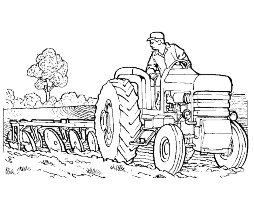 Dibujo para colorear: Tractor (Transporte) #141976 - Dibujos para Colorear e Imprimir Gratis
