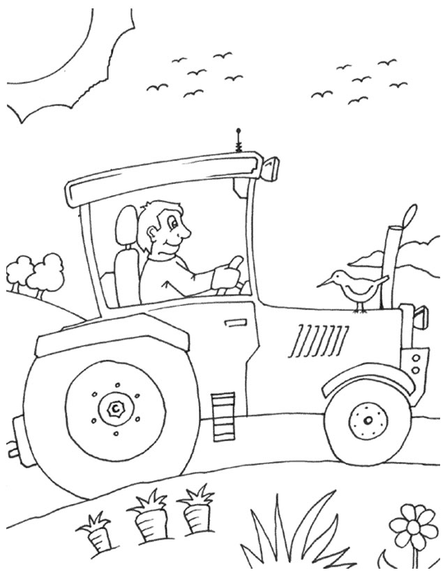 Dibujo para colorear: Tractor (Transporte) #141984 - Dibujos para Colorear e Imprimir Gratis