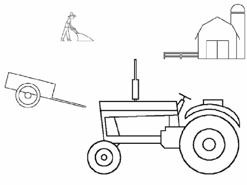 Dibujo para colorear: Tractor (Transporte) #142003 - Dibujos para Colorear e Imprimir Gratis