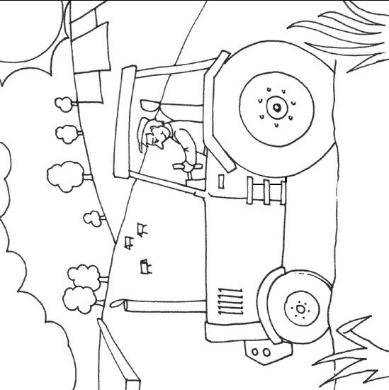 Dibujo para colorear: Tractor (Transporte) #142007 - Dibujos para Colorear e Imprimir Gratis