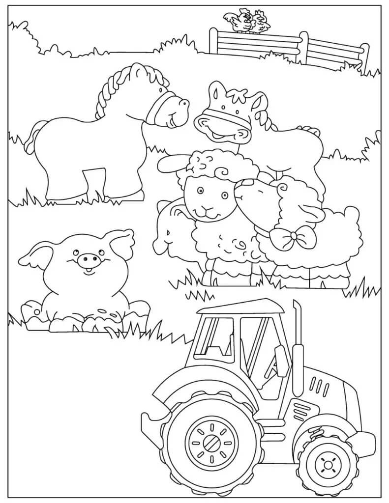 Dibujo gratuito Tractor #172556 de la coleccion Transporte para imprimir