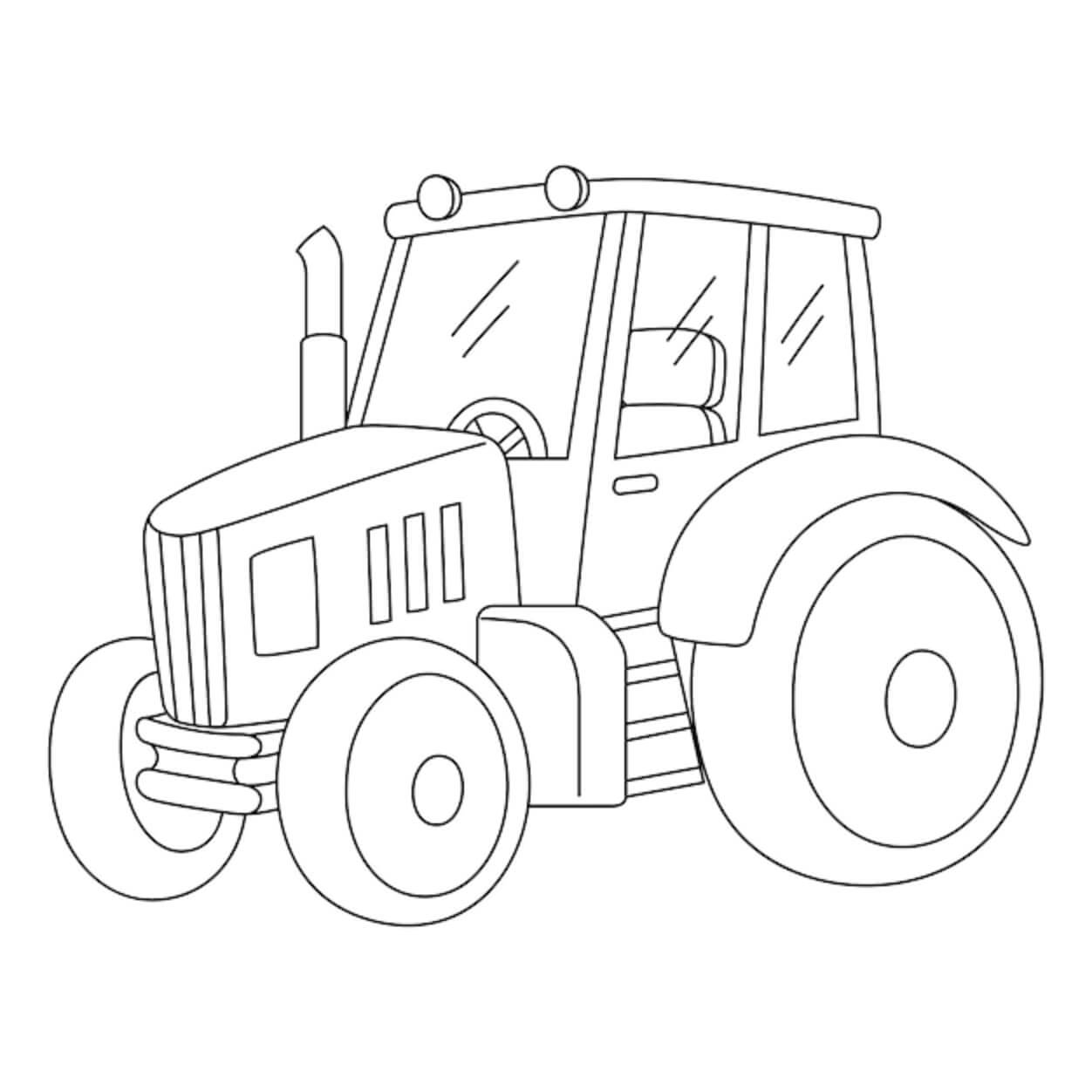 Dibujo gratuito Tractor #172580 de la coleccion Transporte para imprimir
