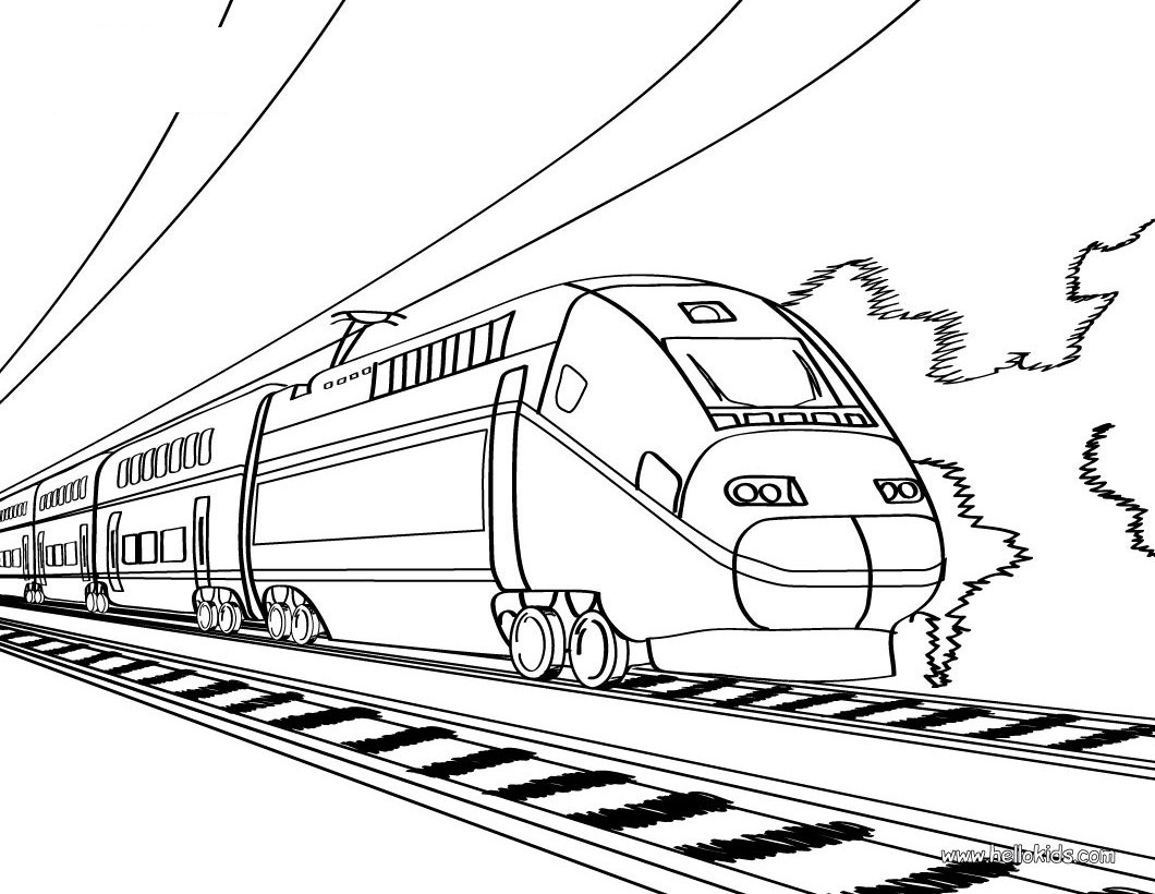 Dibujo para colorear: Train / Locomotive (Transporte) #135045 - Dibujos para Colorear e Imprimir Gratis