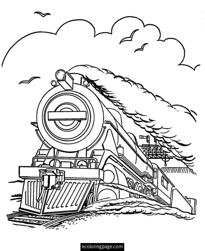 Dibujo para colorear: Train / Locomotive (Transporte) #135051 - Dibujos para Colorear e Imprimir Gratis