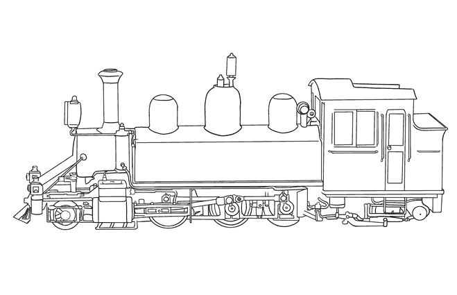 Dibujo para colorear: Train / Locomotive (Transporte) #135054 - Dibujos para Colorear e Imprimir Gratis