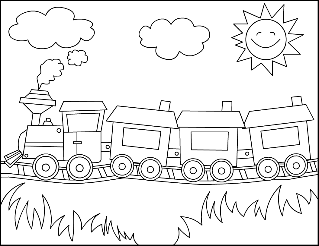 Dibujo para colorear: Train / Locomotive (Transporte) #135056 - Dibujos para Colorear e Imprimir Gratis