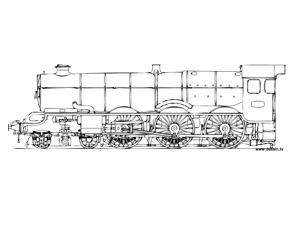 Dibujo para colorear: Train / Locomotive (Transporte) #135060 - Dibujos para Colorear e Imprimir Gratis