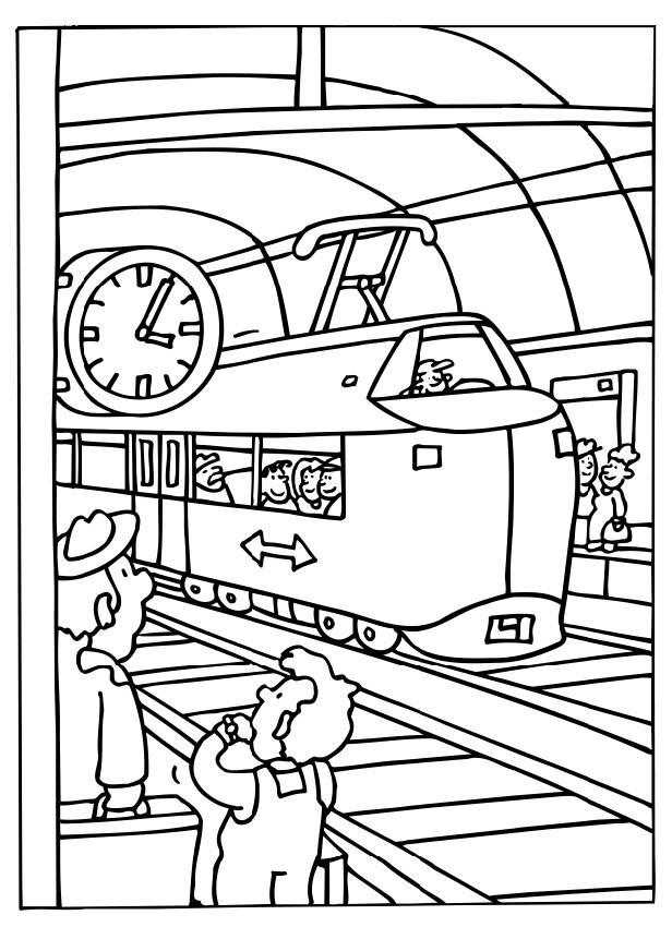 Dibujo para colorear: Train / Locomotive (Transporte) #135080 - Dibujos para Colorear e Imprimir Gratis
