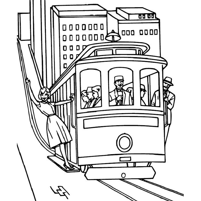 Dibujo para colorear: Train / Locomotive (Transporte) #135091 - Dibujos para Colorear e Imprimir Gratis