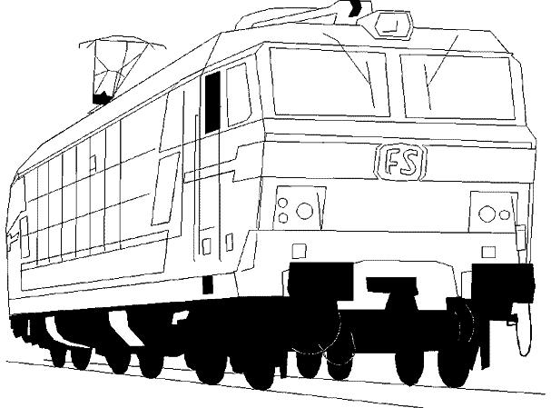 Dibujo para colorear: Train / Locomotive (Transporte) #135096 - Dibujos para Colorear e Imprimir Gratis