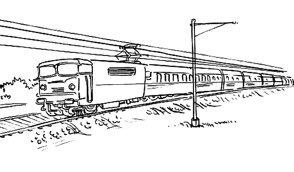 Dibujo para colorear: Train / Locomotive (Transporte) #135138 - Dibujos para Colorear e Imprimir Gratis