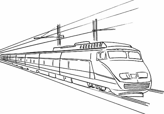 Dibujo para colorear: Train / Locomotive (Transporte) #135158 - Dibujos para Colorear e Imprimir Gratis