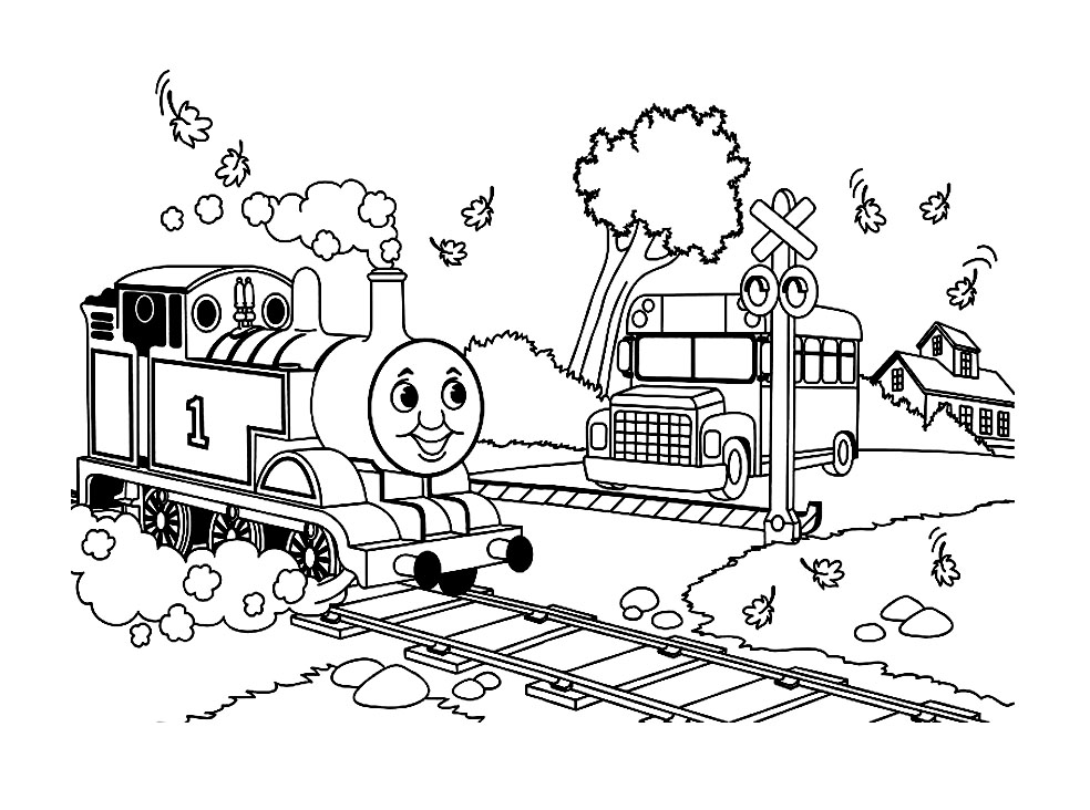 Dibujo para colorear: Train / Locomotive (Transporte) #135178 - Dibujos para Colorear e Imprimir Gratis