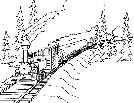 Dibujo para colorear: Train / Locomotive (Transporte) #135204 - Dibujos para Colorear e Imprimir Gratis