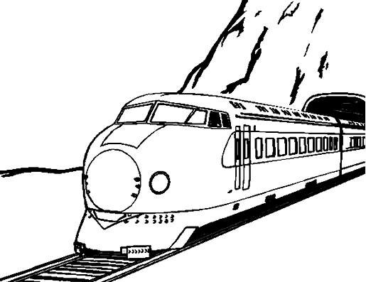 Dibujo para colorear: Train / Locomotive (Transporte) #135212 - Dibujos para Colorear e Imprimir Gratis