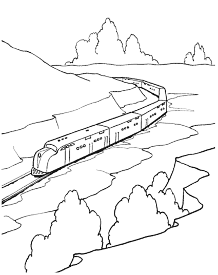 Dibujo para colorear: Train / Locomotive (Transporte) #135222 - Dibujos para Colorear e Imprimir Gratis