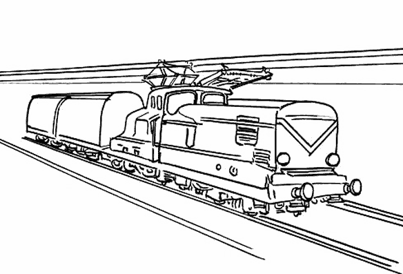 Dibujo para colorear: Train / Locomotive (Transporte) #135224 - Dibujos para Colorear e Imprimir Gratis
