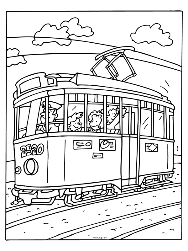 Dibujo para colorear: Tramway (Transporte) #145592 - Dibujos para Colorear e Imprimir Gratis
